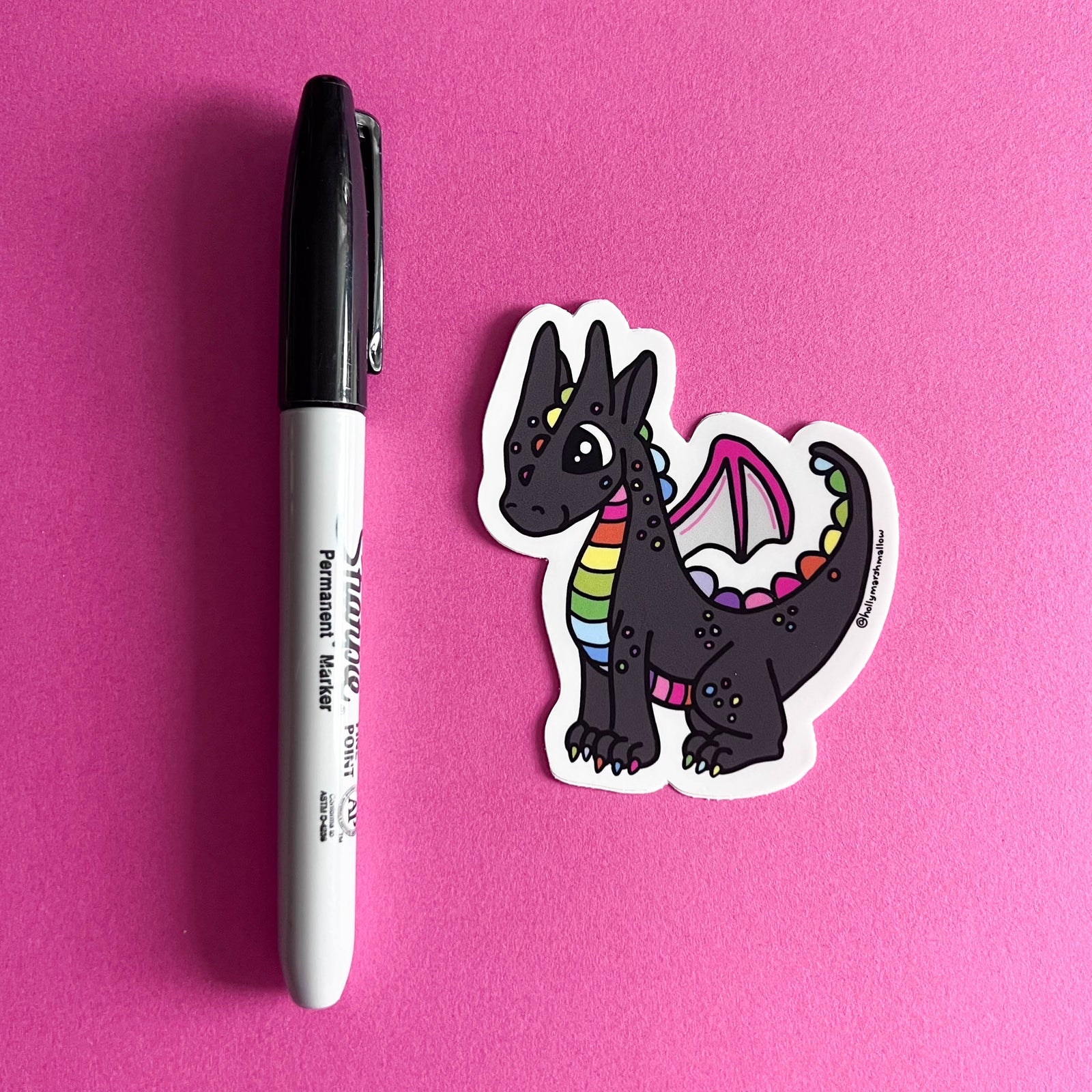 Colorful Faerie Fire Dragon Sticker 3-Pack