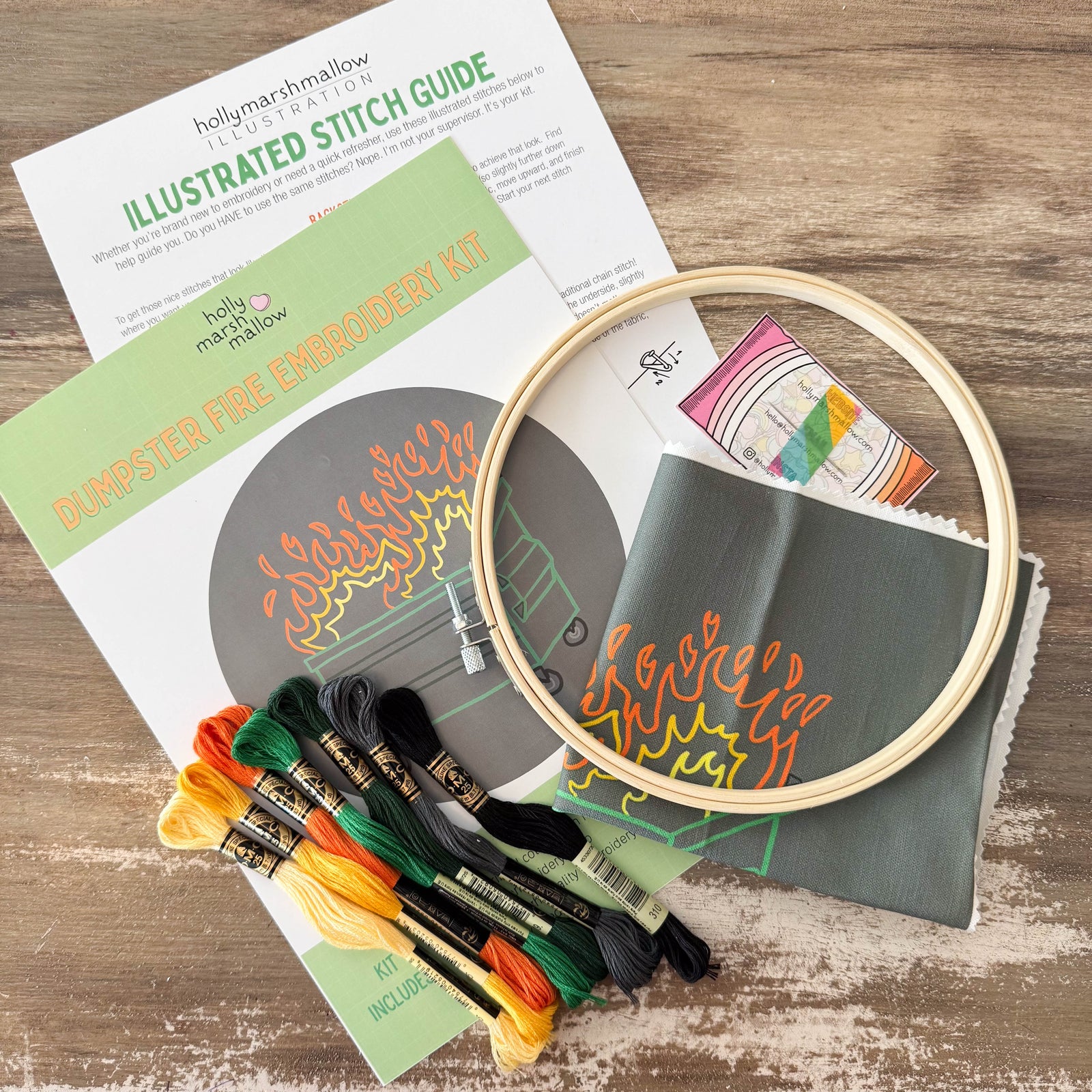 Dumpster Fire Embroidery Kit