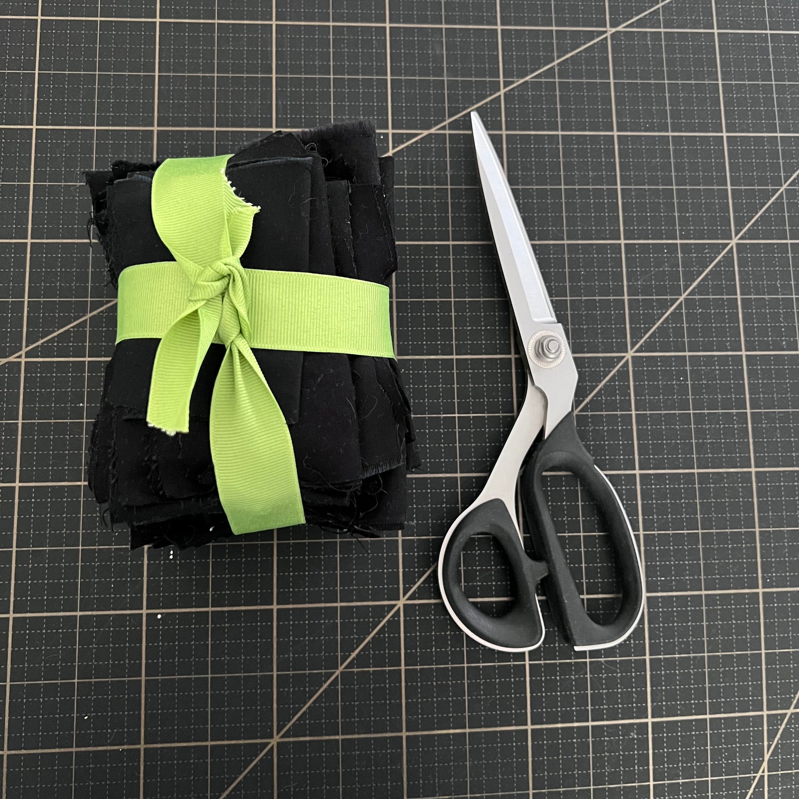 Black Solid Fabric Scrap Bundle No. 3 - 10.2 oz.