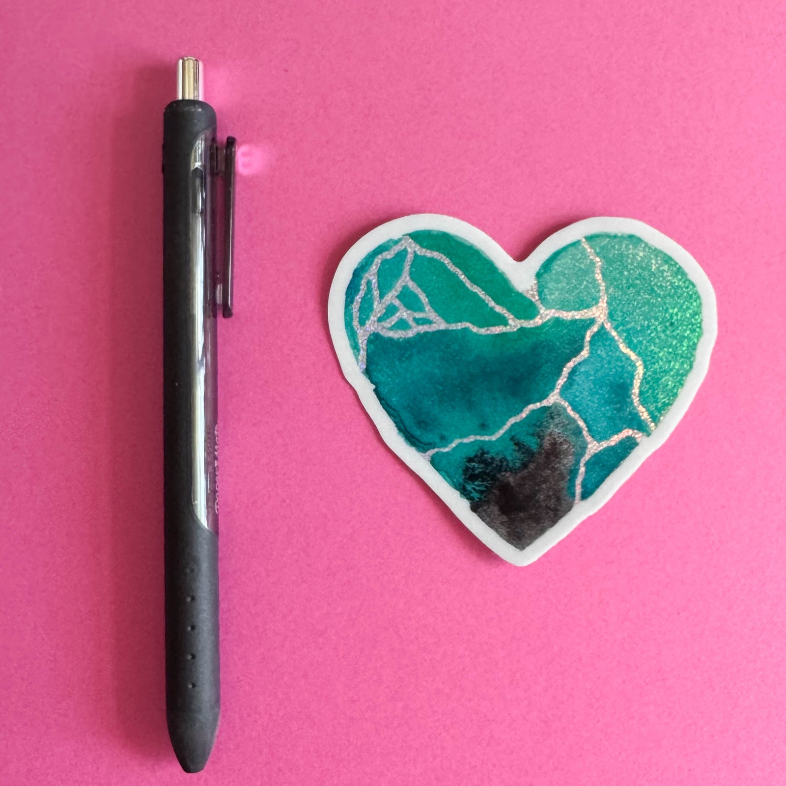 Glitter Heart Sticker - Good Days