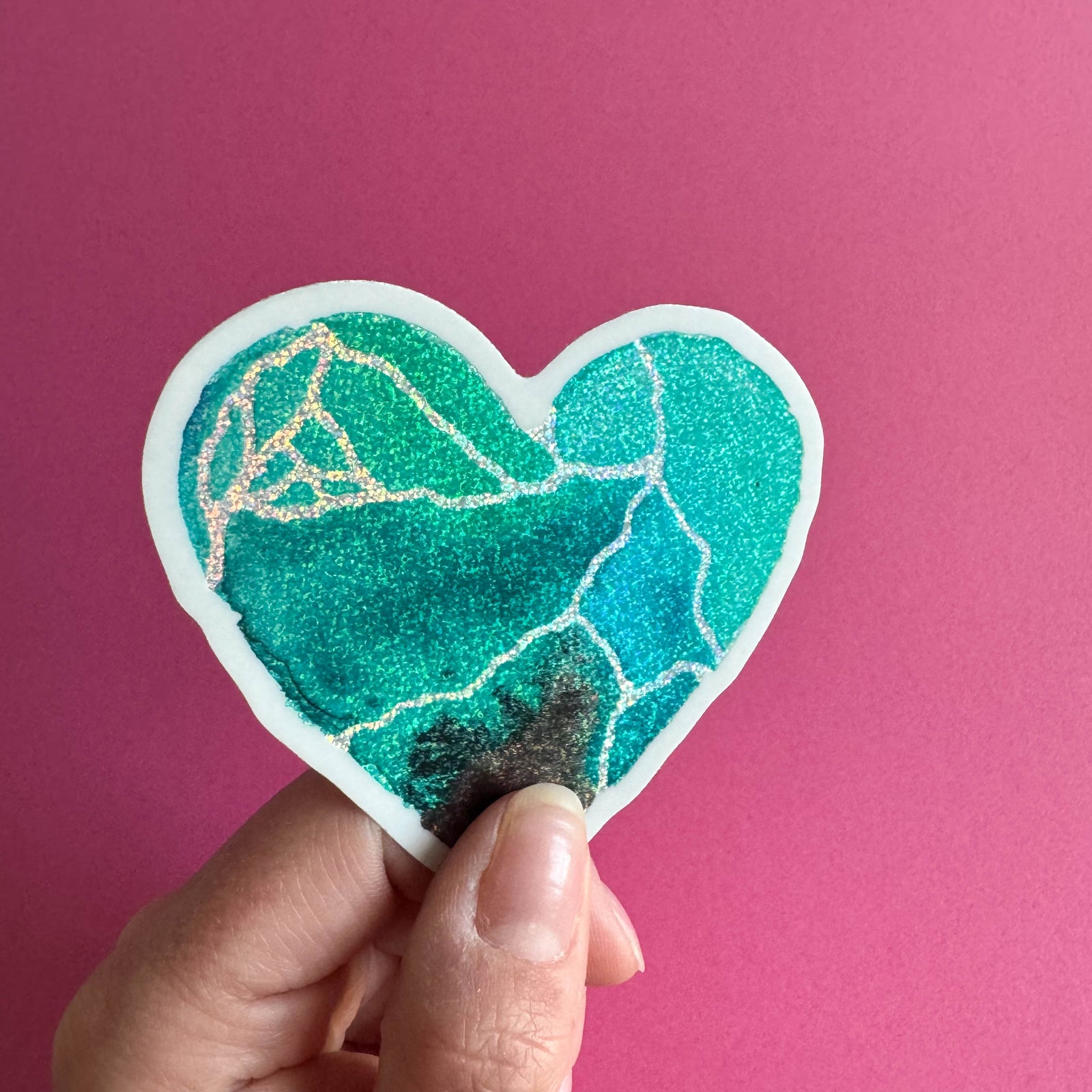 Glitter Heart Sticker - Good Days