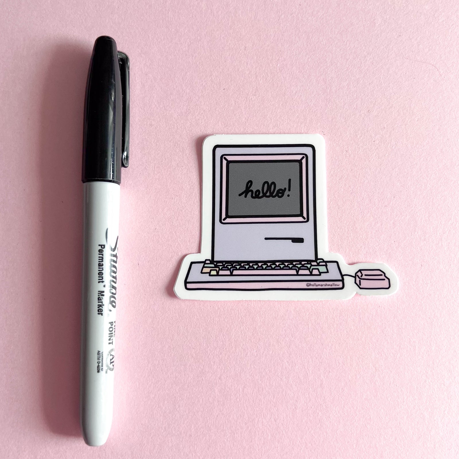 Hello Compy Sticker
