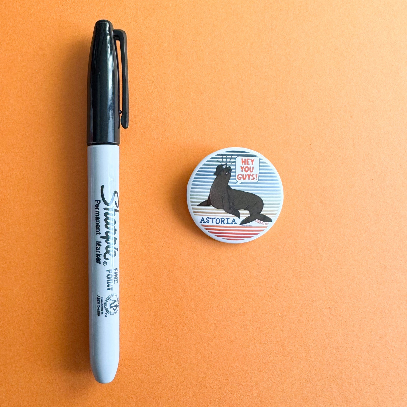 Hey You Guys Sea Lion Button