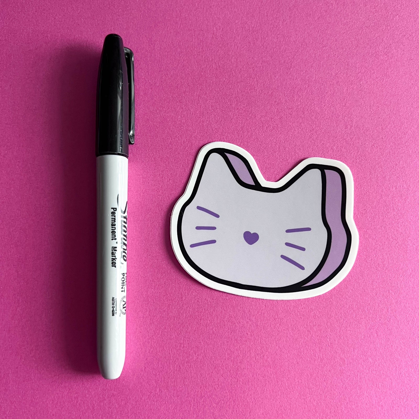 Marshmallow Cat Sticker