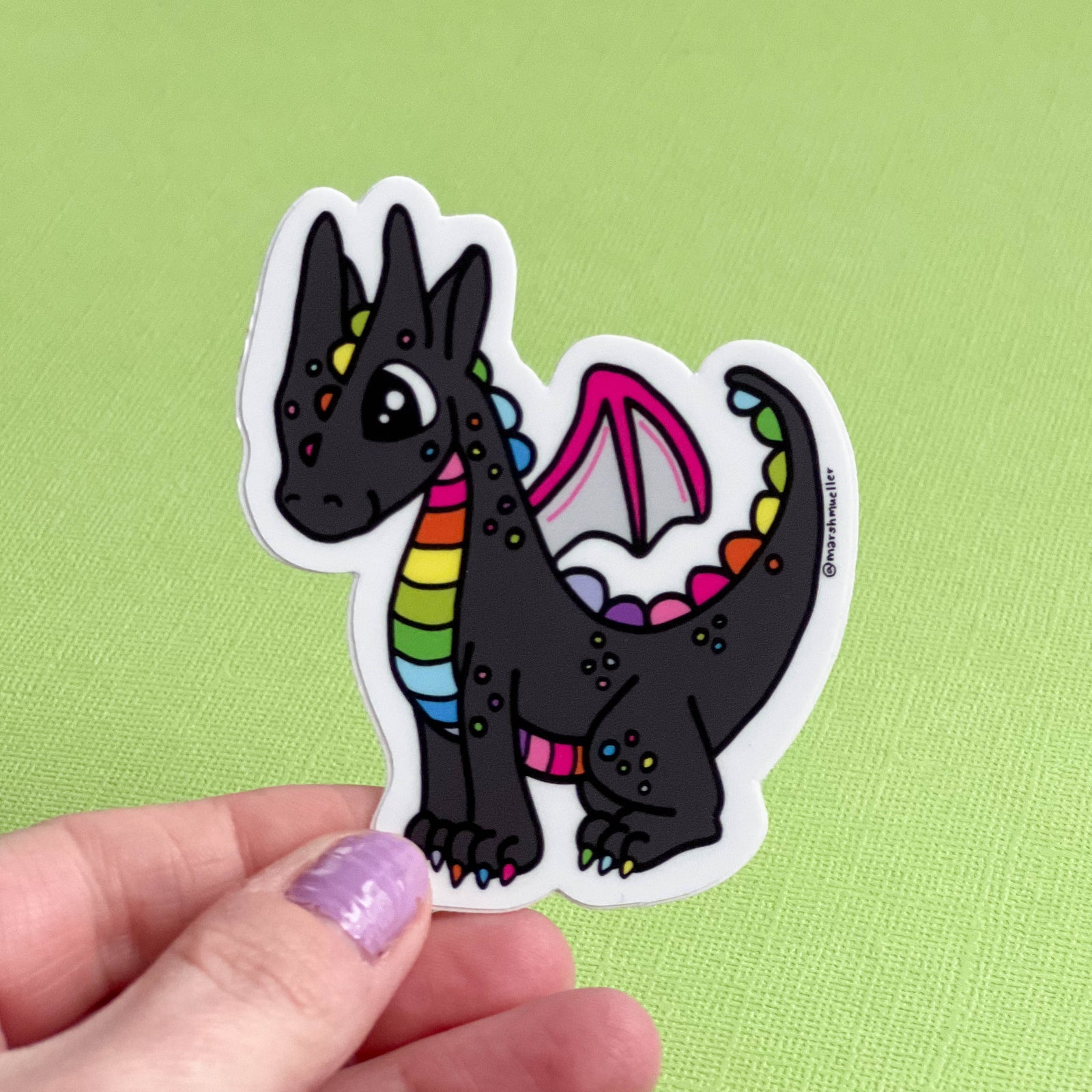 Colorful Faerie Fire Dragon Sticker 3-Pack