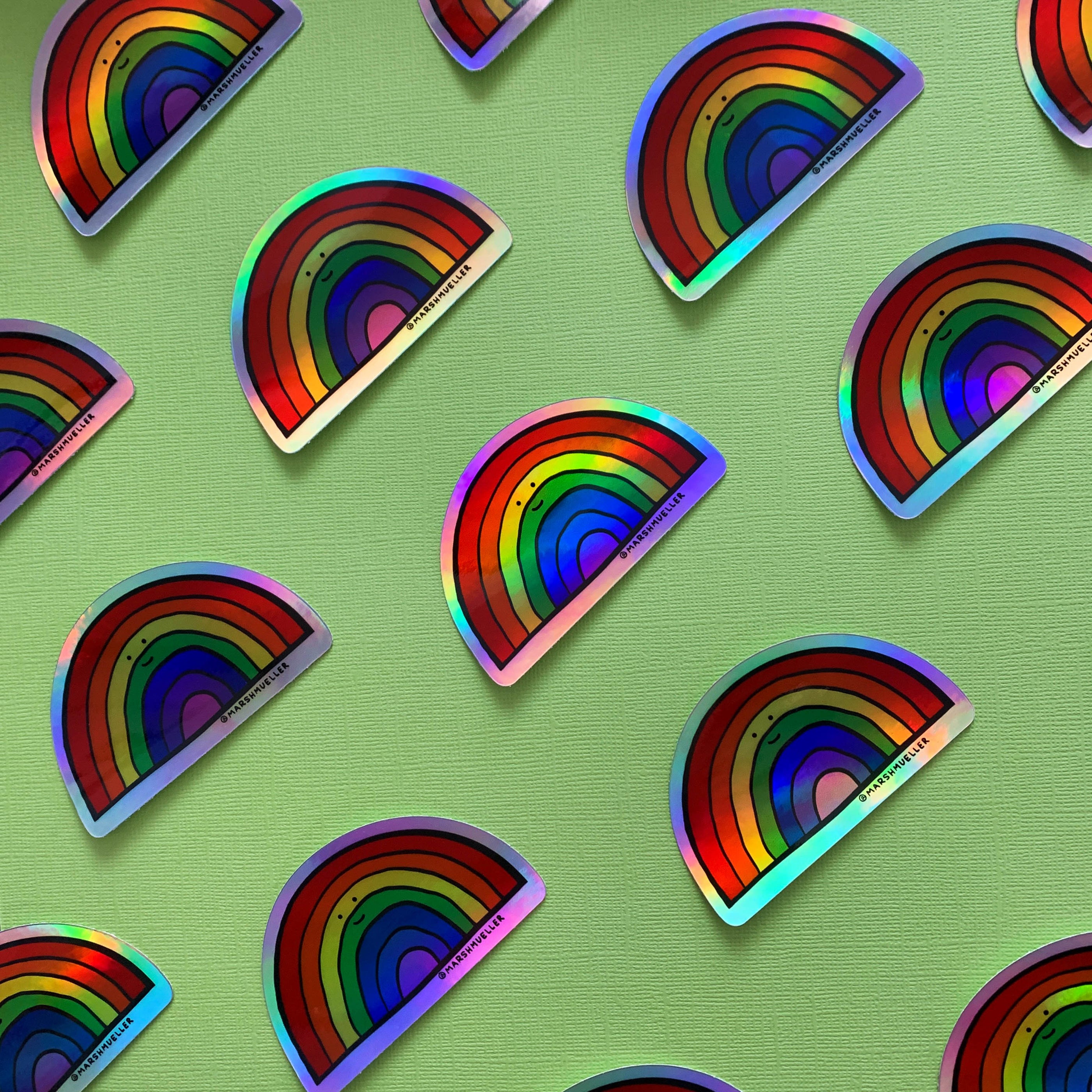 Holographic Rainbow Sticker = 100% of Sales Donated for Pride Month