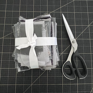 Grey Solid Fabric Scrap Bundle No. 2 - 10.9 oz.