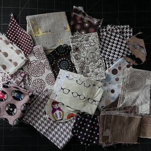 Brown Fabric Scrap Bundle No. 5 - 11.4 oz.