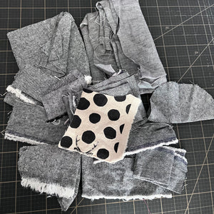 Linen Fabric Scrap Bundle No. 1 - 8.3 oz.