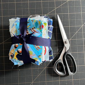 Blue Fabric Scrap Bundle No. 7 - 11.7 oz.