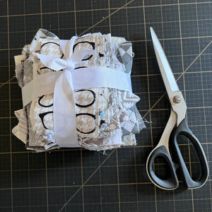 Grey + White Fabric Scrap Bundle No. 5 - 10.8 oz.