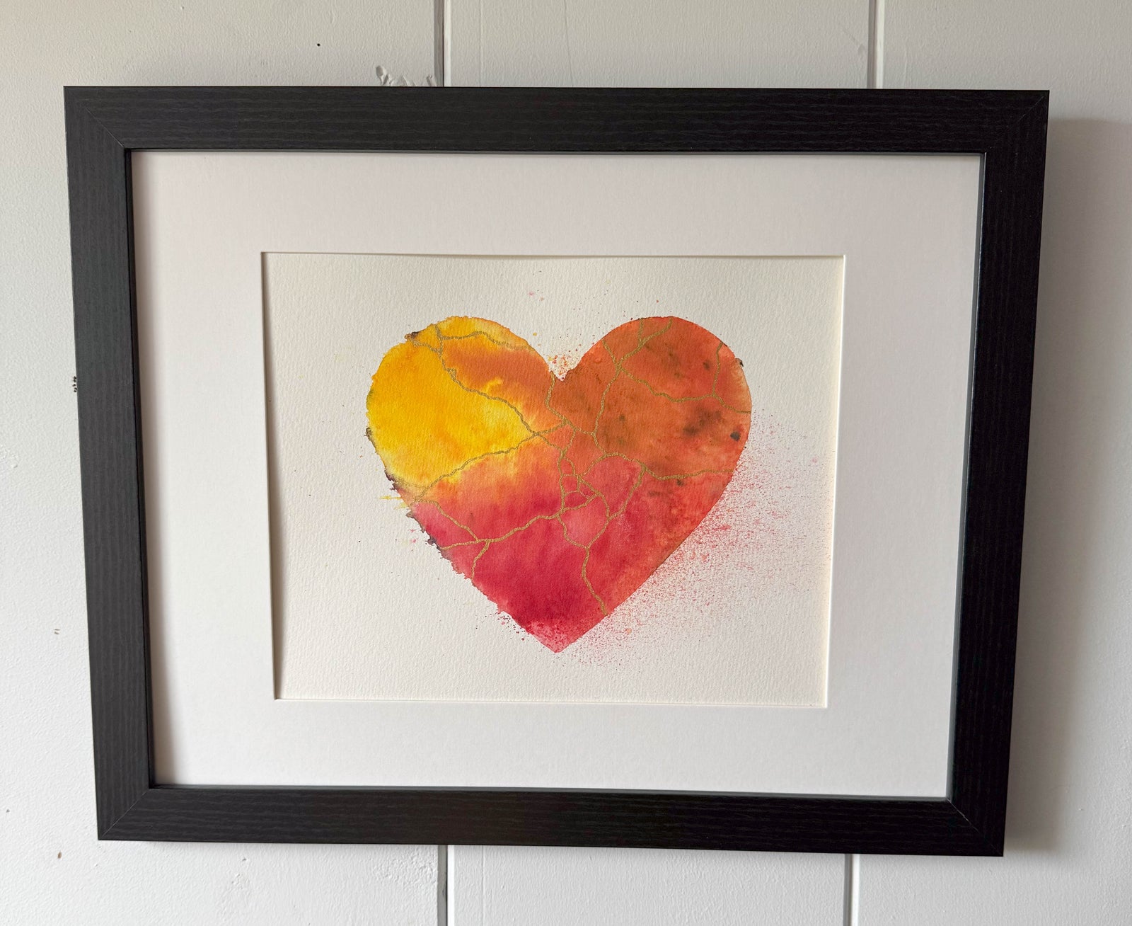 Summertime Magic - Original Painting #41 - 9x12 Red/Orange/Yellow/Gold