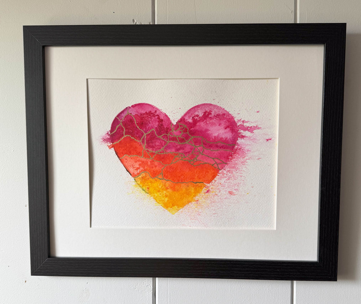 Chase the Sun - Original Painting #47 - 9x12 Pink/Orange/Yellow/Gold