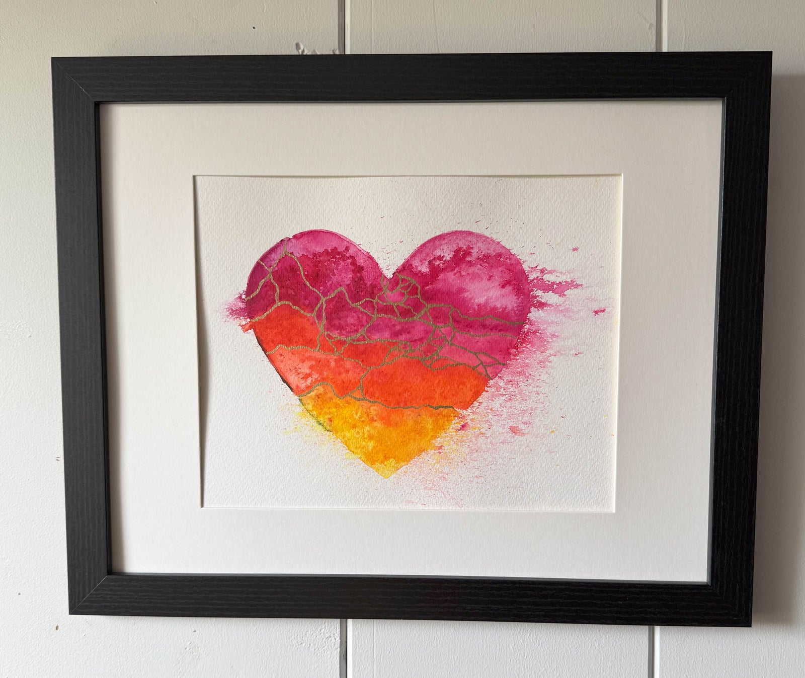 Chase the Sun - Original Painting #47 - 9x12 Pink/Orange/Yellow/Gold