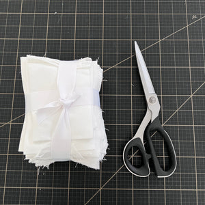 White Solid Fabric Scrap Bundle No. 1 - 11.5 oz.