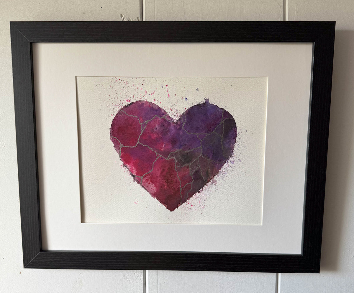 Cosmic Dancer - Original Painting #52 - 9x12 Pink/Purple/Black