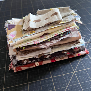 Brown Fabric Scrap Bundle No. 4 - 11.2 oz.