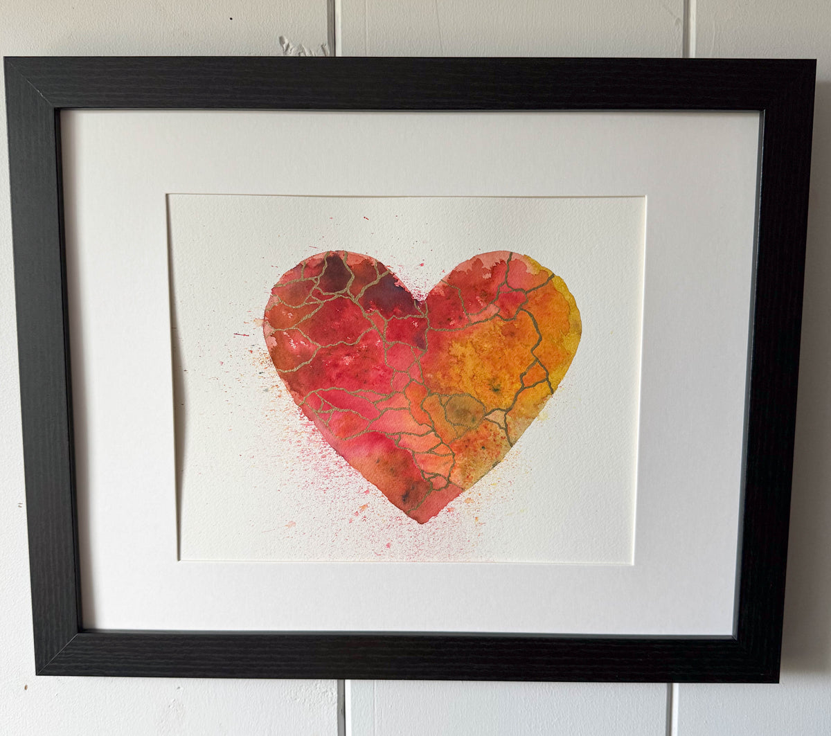 Piece By Piece - Original Painting #56 - 9x12 Orange/Red/Yellow/Gold