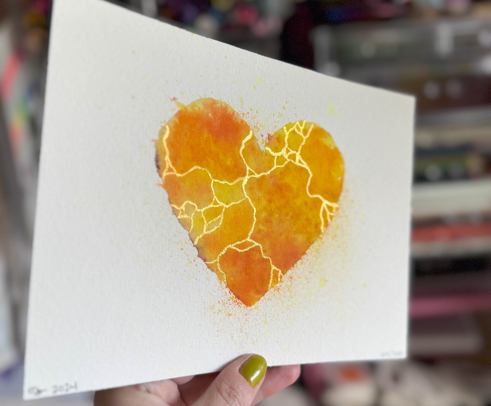 Turn Up the Sunshine - Original Painting #64- 6x8 Yellow/Gold