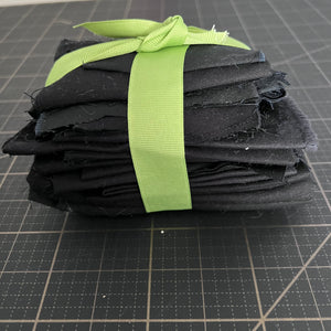 Black Solid Fabric Scrap Bundle No. 3 - 10.2 oz.