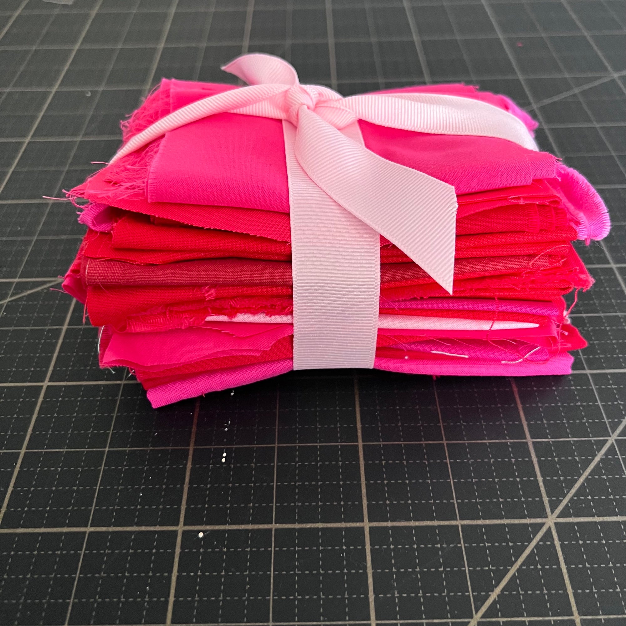 Red + Pink Solids Fabric Scrap Bundle No. 1 - 9 oz.