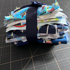 Blue Fabric Scrap Bundle No. 7 - 11.7 oz.