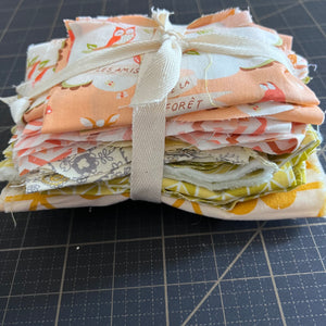 Orange + Yellow Fabric Scrap Bundle No. 2 - 10 oz.