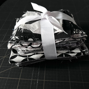 Black + White + Grey Fabric Scrap Bundle No. 11 - 12.5 oz.