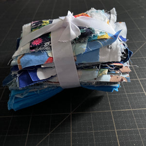 Blue Fabric Scrap Bundle No. 9 - 12.8 oz.