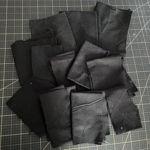 Black Solid Fabric Scrap Bundle No. 1 - 11.1 oz.