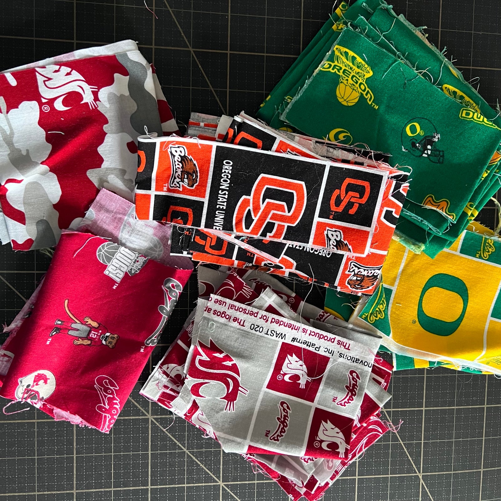 Collegiate Fabric - Former Pac-12 Scrap Bundle - 10.1 oz.