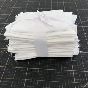 White Solid Fabric Scrap Bundle No. 1 - 11.5 oz.