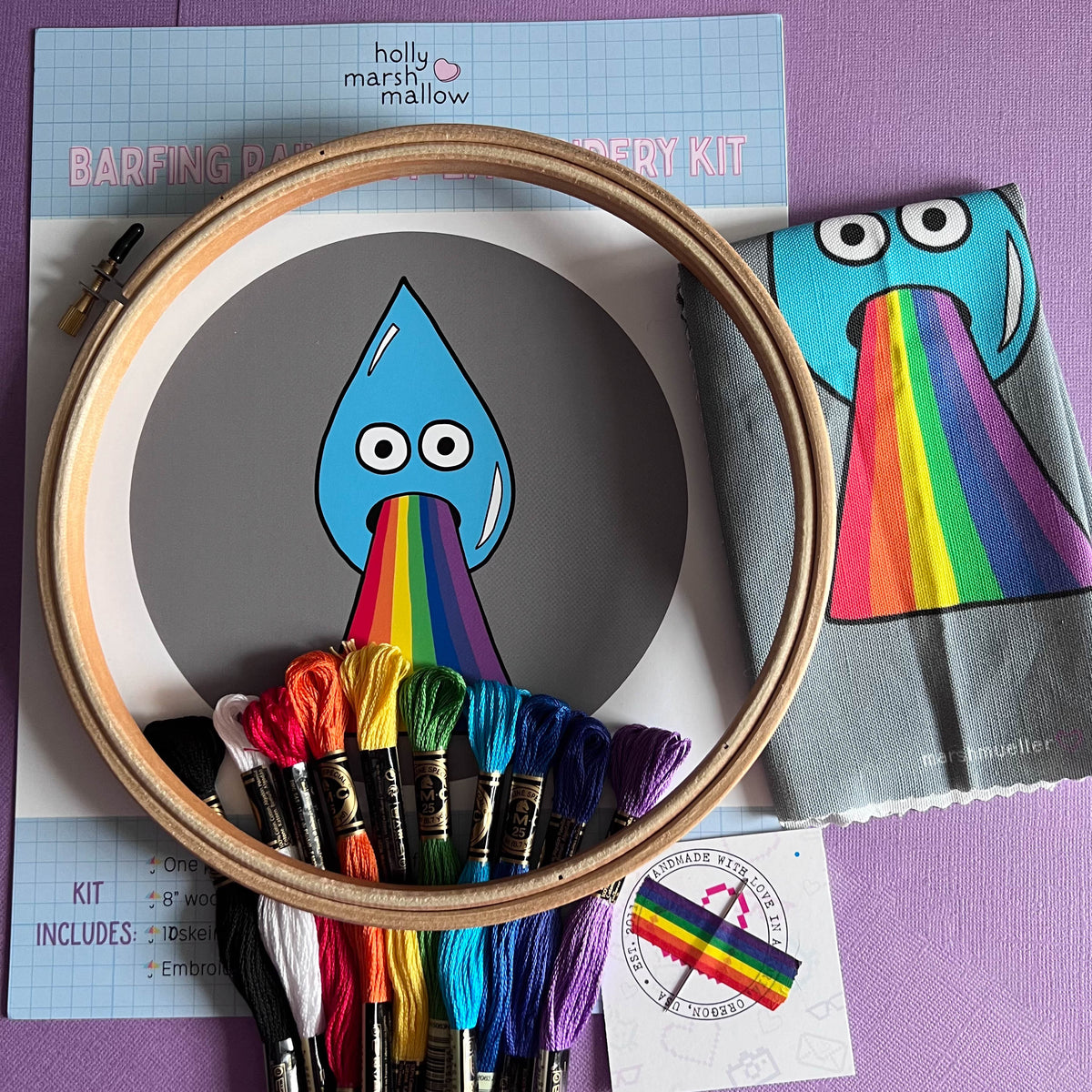 Barfing Raindrop Embroidery Kit
