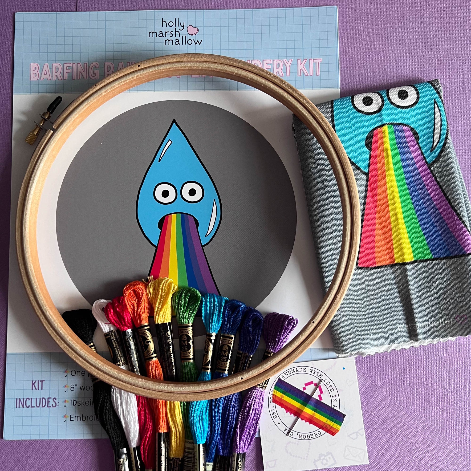 Barfing Raindrop Embroidery Kit