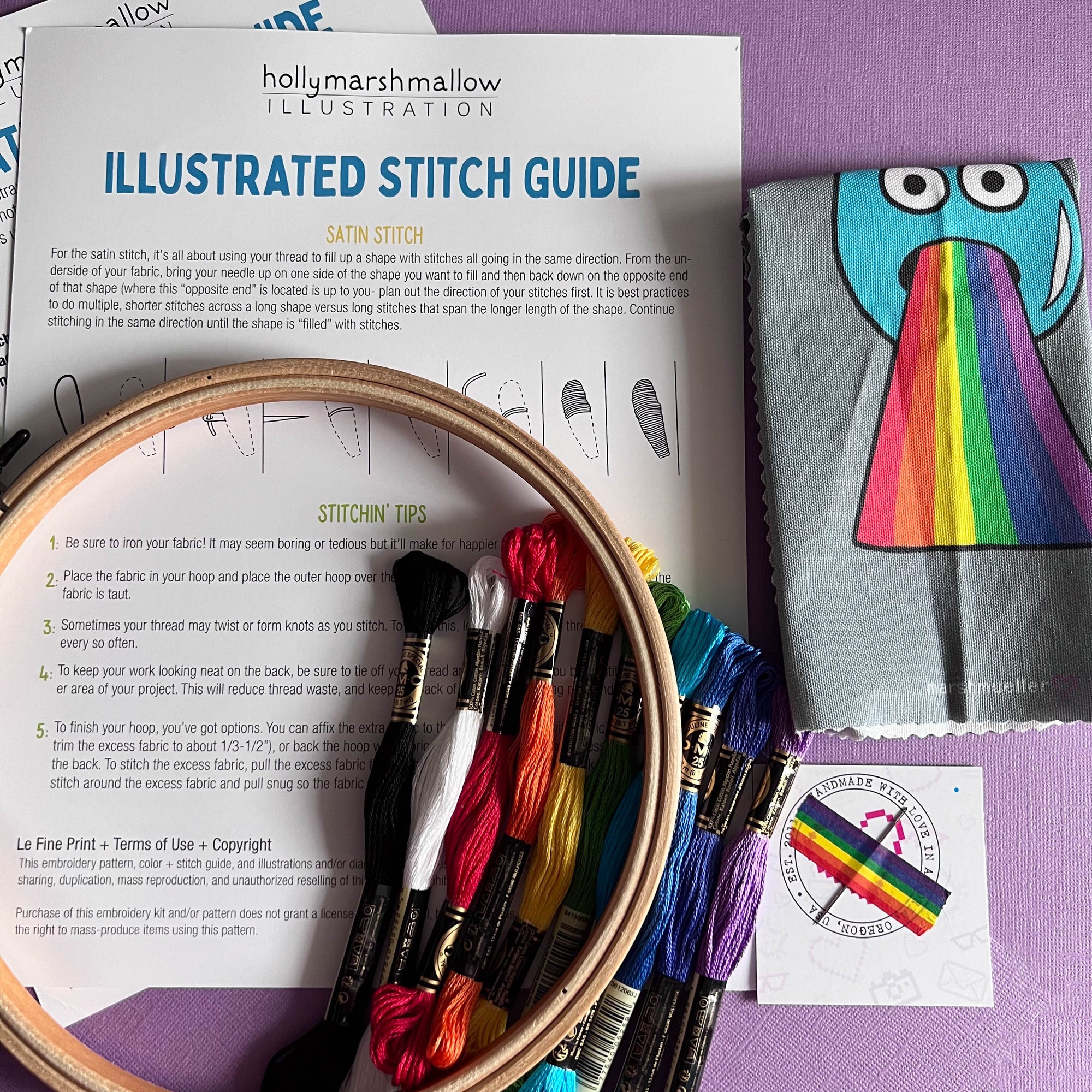 Barfing Raindrop Embroidery Kit