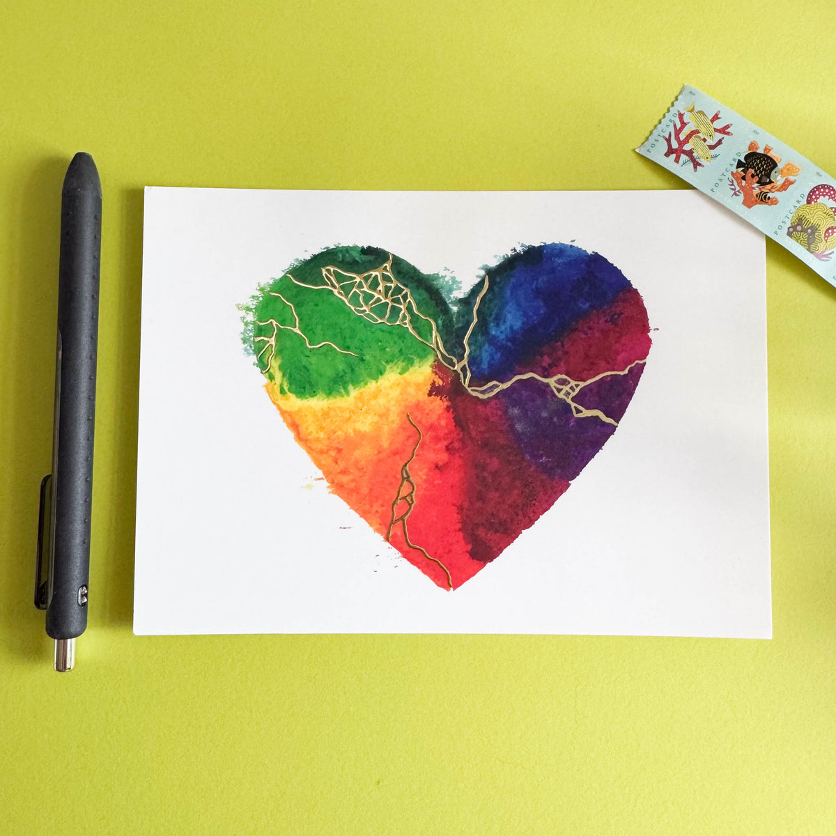 Bougie Foil Postcard