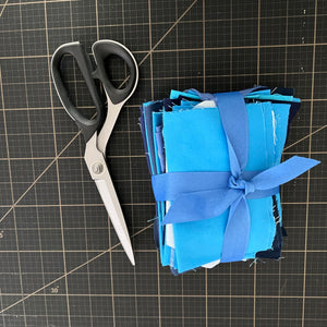 Blue Solid Fabric Scrap Bundle No. 1 - 9 oz.