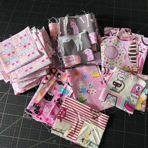 Pink Fabric Scrap Bundle No. 4 - 10.6 oz.