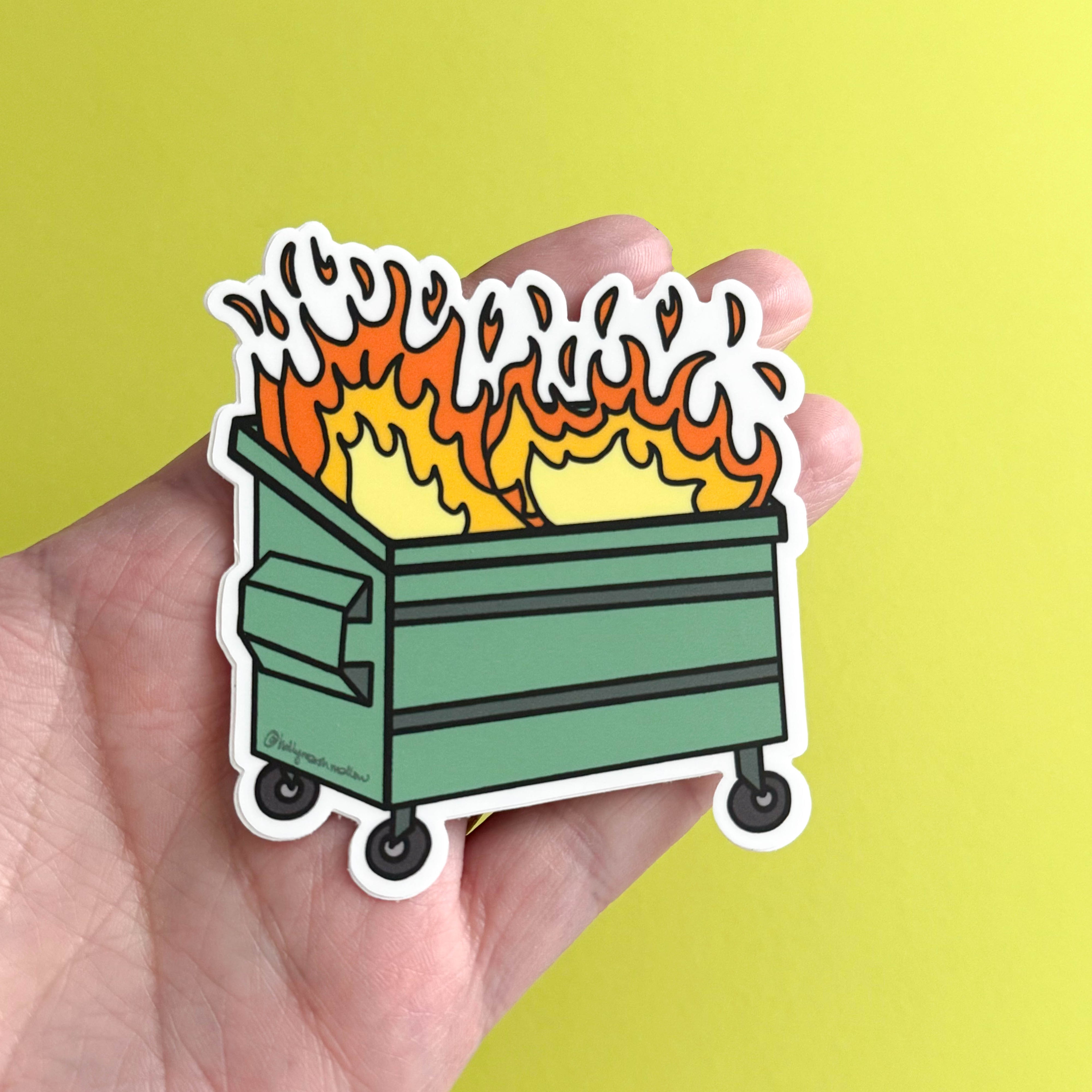 Dumpster Fire Sticker - hollymarshmallow