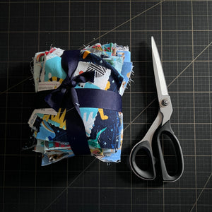 Blue Fabric Scrap Bundle No. 10 - 11.8 oz.