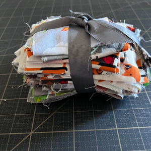 Grey + Multi Fabric Scrap Bundle No. 4 - 10.9 oz.