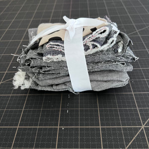 Linen Fabric Scrap Bundle No. 1 - 8.3 oz.