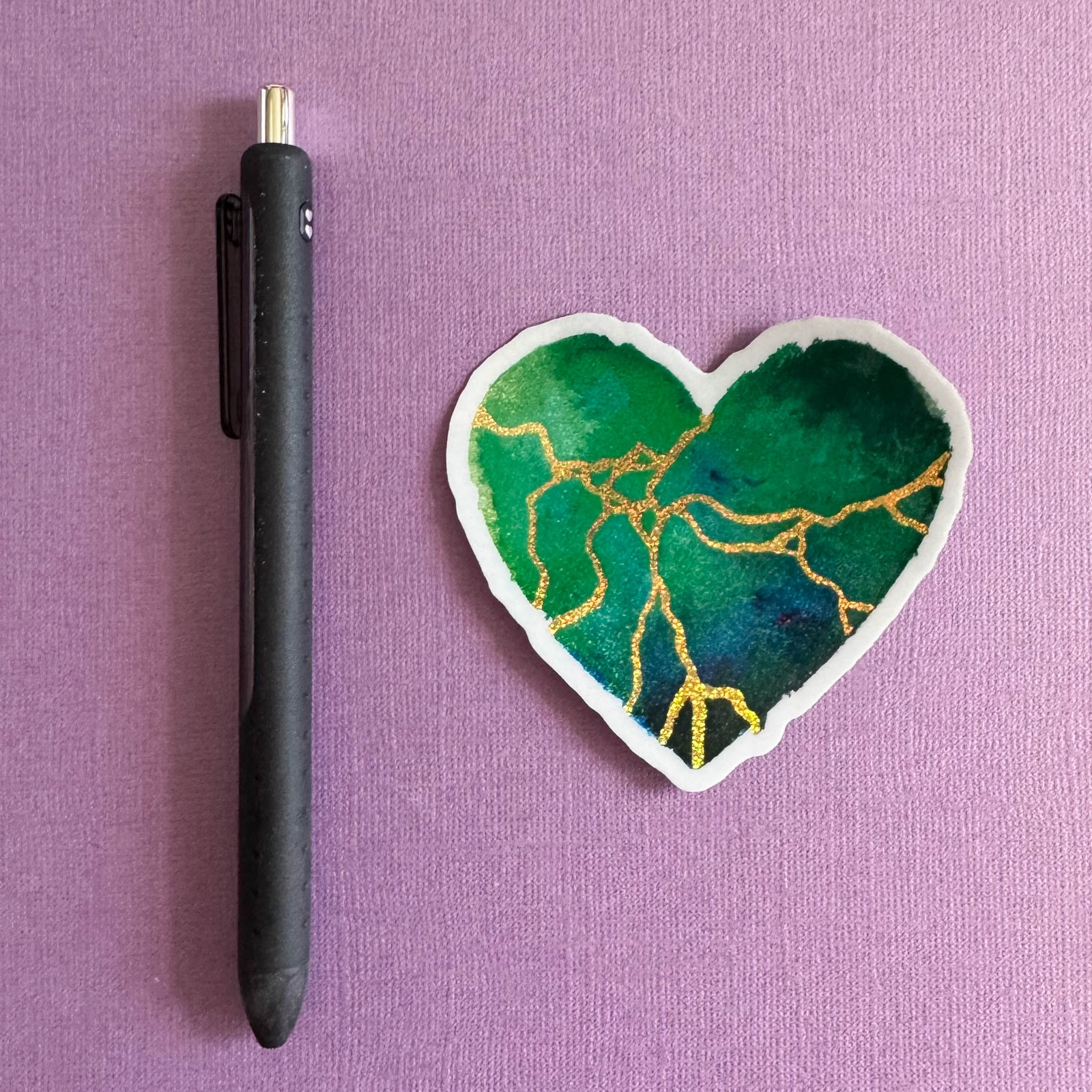 Glitter Heart Sticker - For That Beautiful Feeling