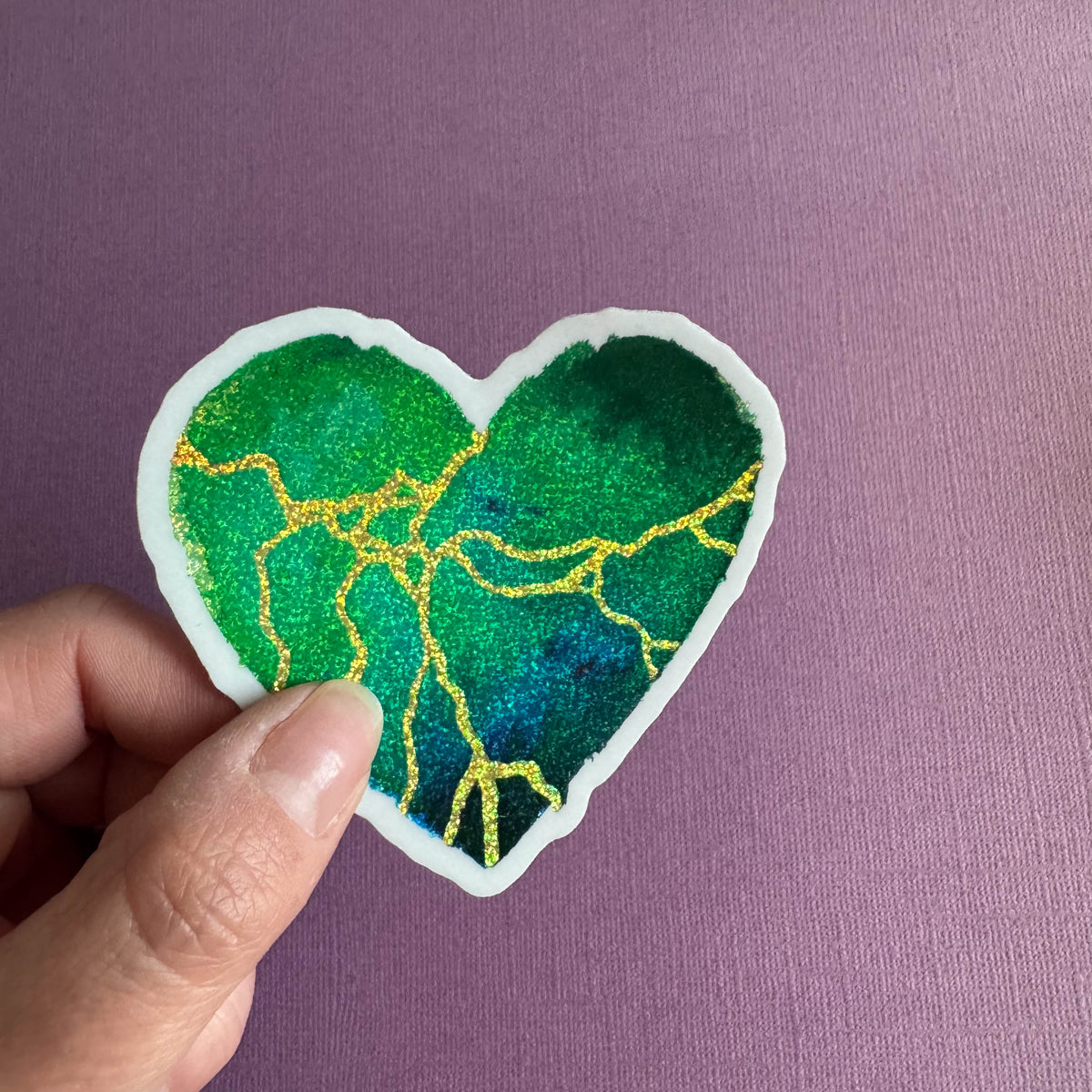 Glitter Heart Sticker - For That Beautiful Feeling