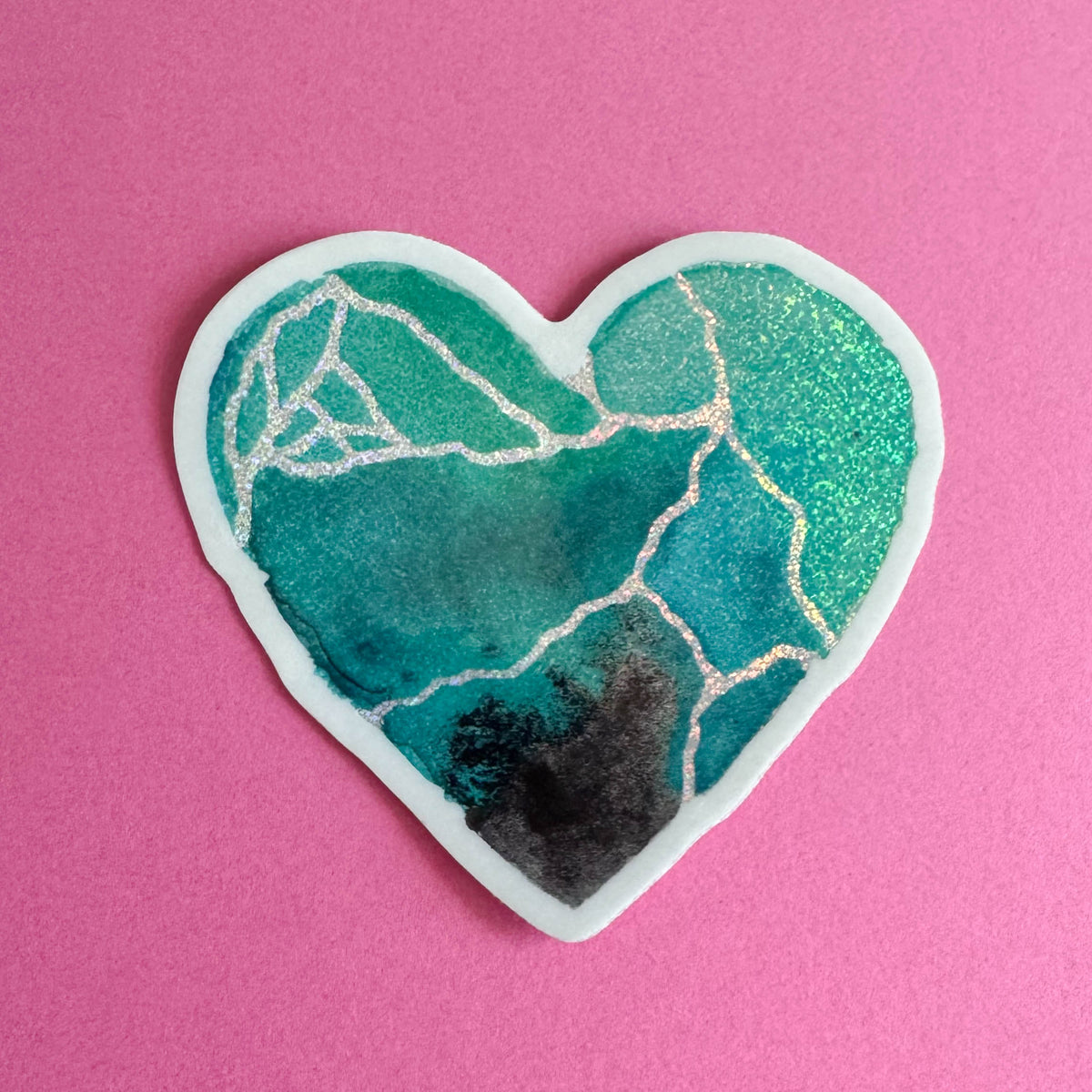 Glitter Heart Sticker - Good Days