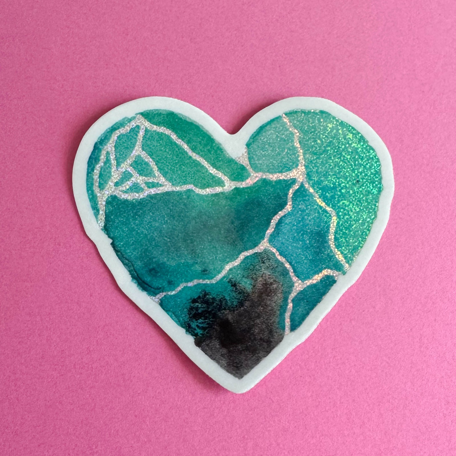 Glitter Heart Sticker - Good Days