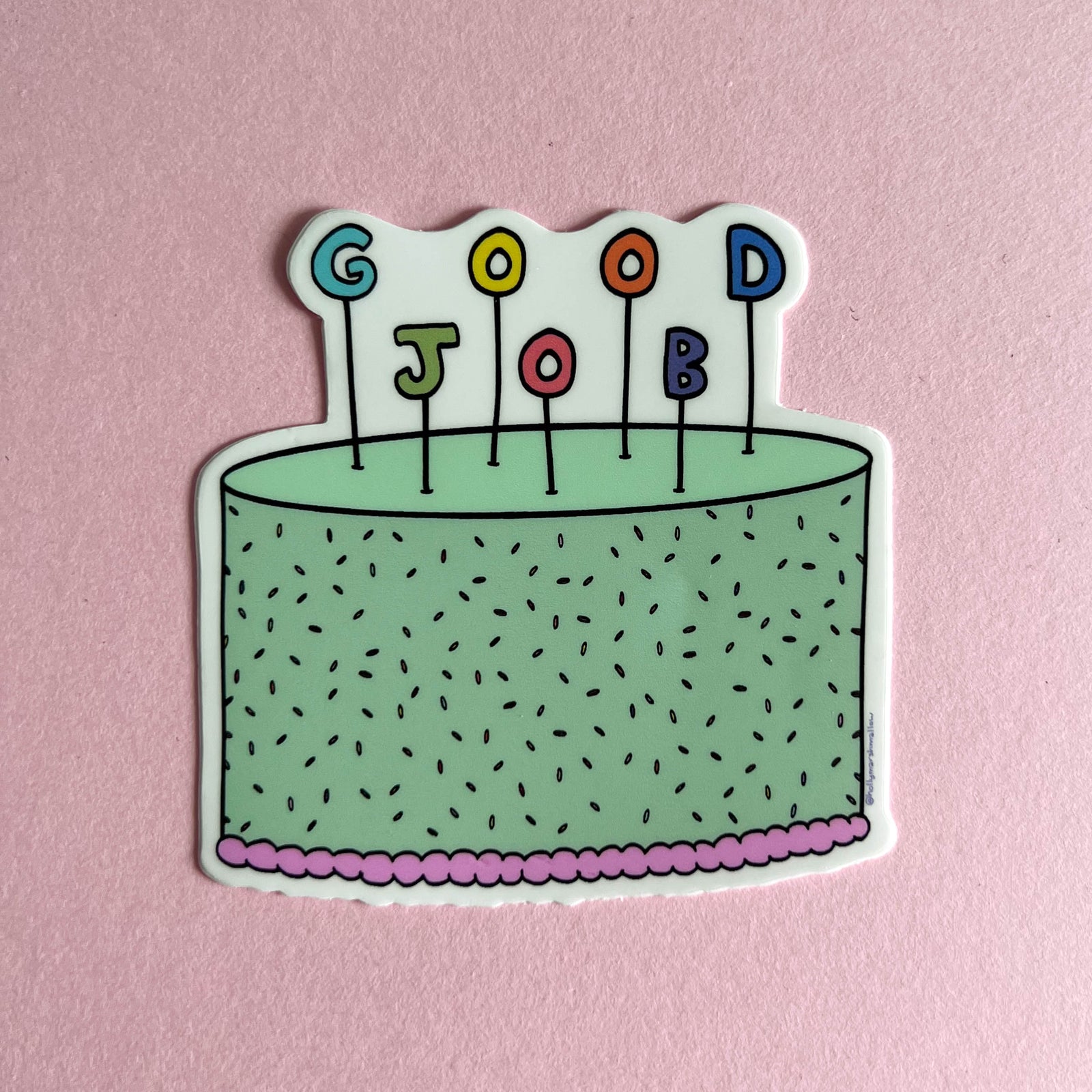Good Job Cake Sticker