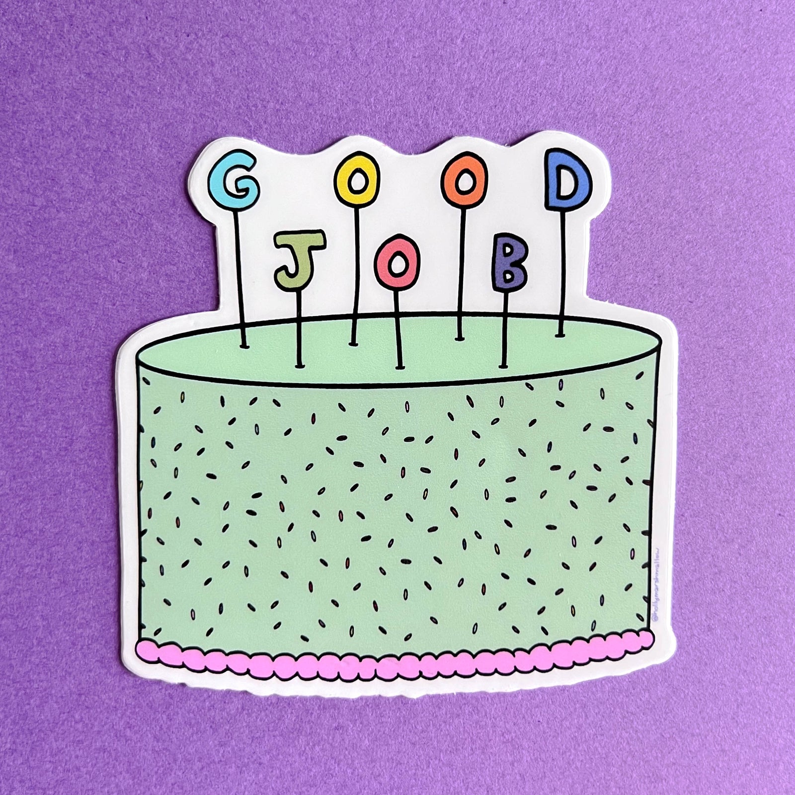 Good Job Cake Sticker