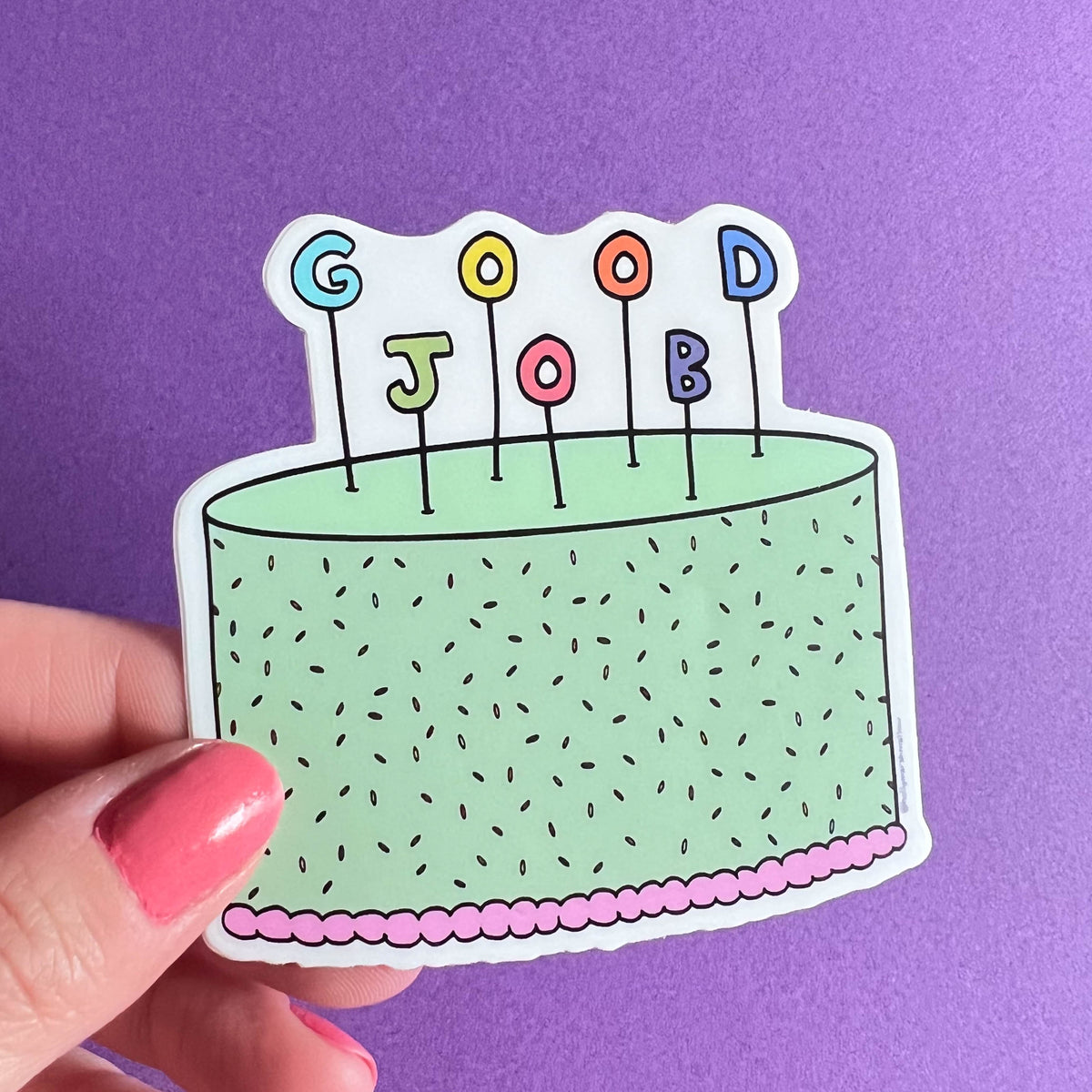 Good Job Cake Sticker