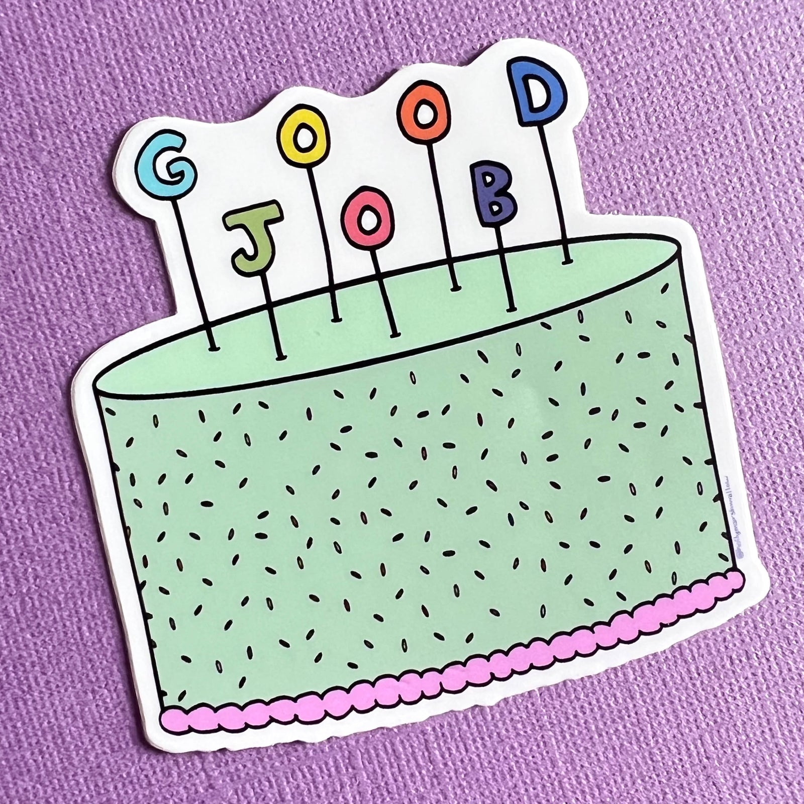 Good Job Cake Sticker
